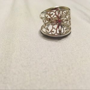 Sterling silver cross ring
